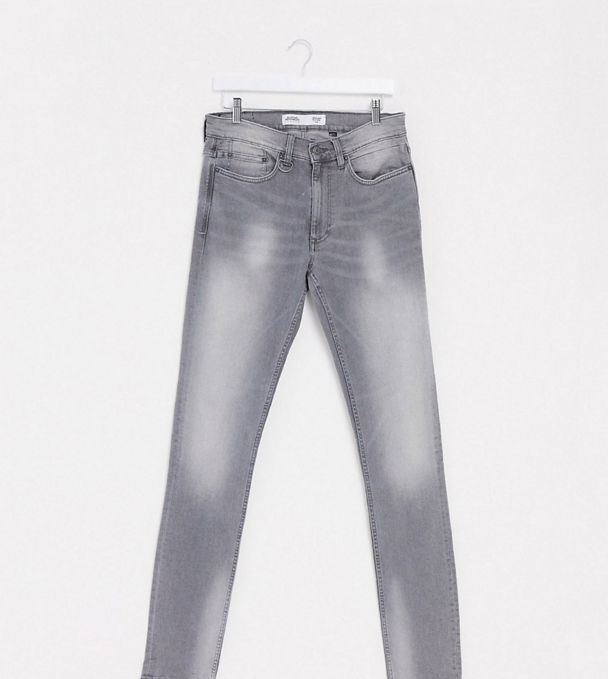 Burton Menswear Big & Tall – Grå skinny jeans
