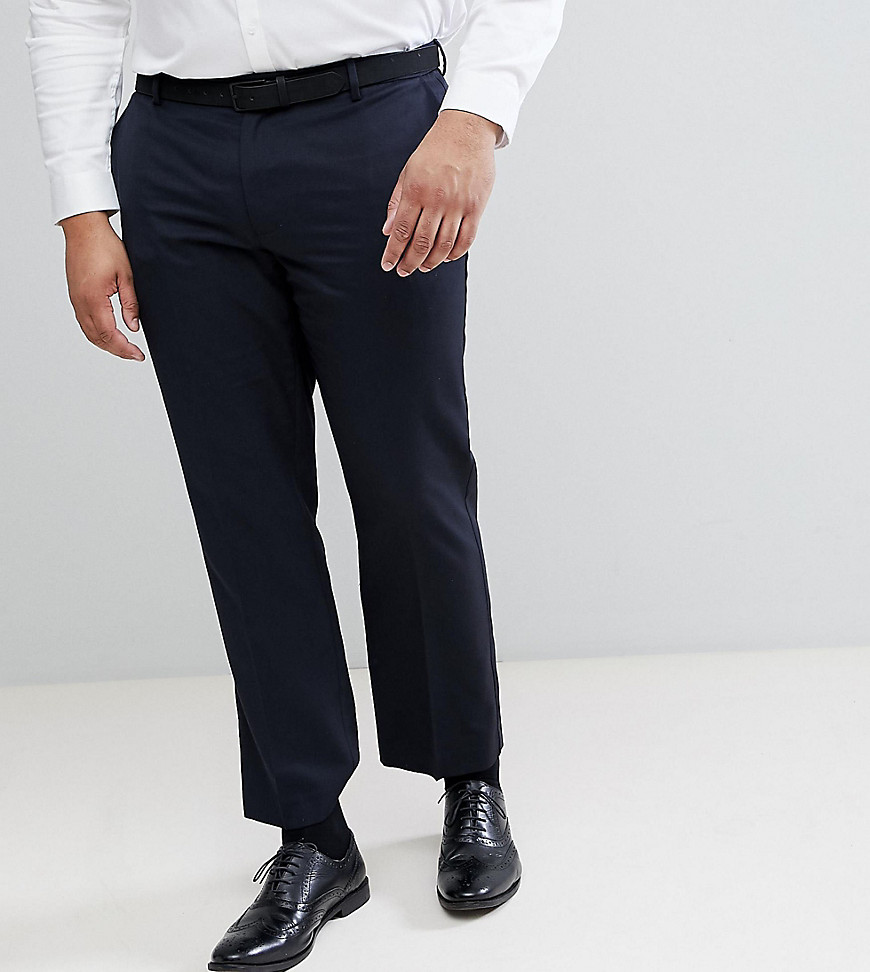 Burton Menswear - Big & Tall - Op maat gemaakte nette broek in marineblauw