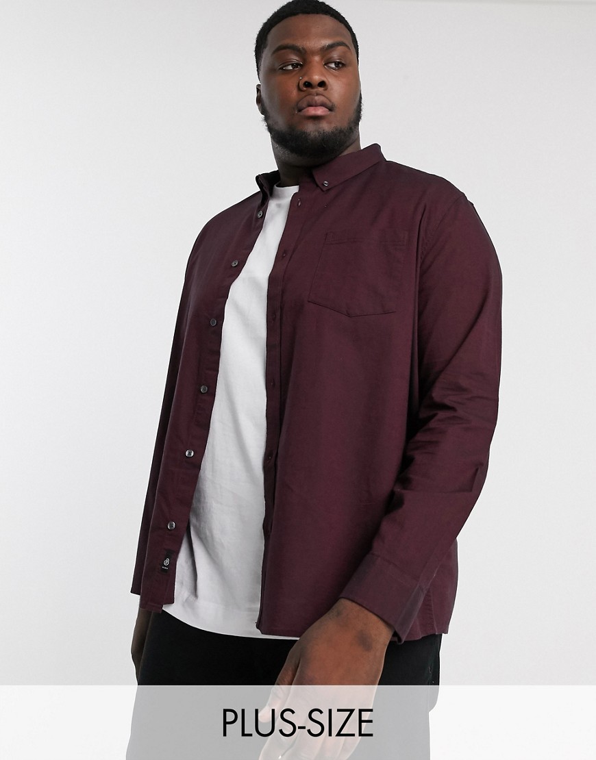 Burton Menswear - Big & Tall - Overhemd in bordeauxrood