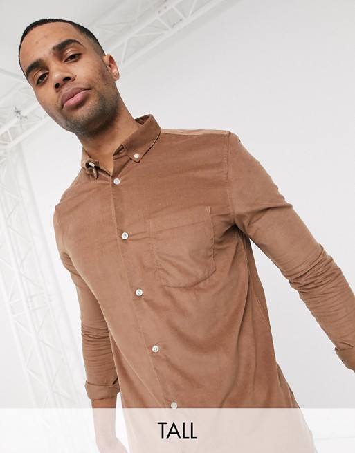 Burton Menswear Big & Tall shirt in ginger cord