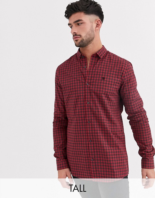 Burton Menswear Big & Tall shirt in red check