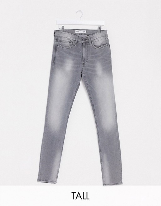 Burton Menswear Big & Tall skinny jeans in grey