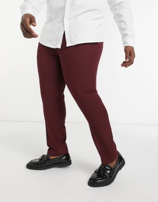 big and tall burgundy pants