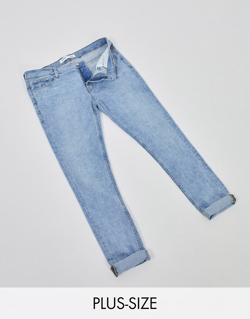 Burton Menswear Big & Tall super skinny jeans in bleach blue