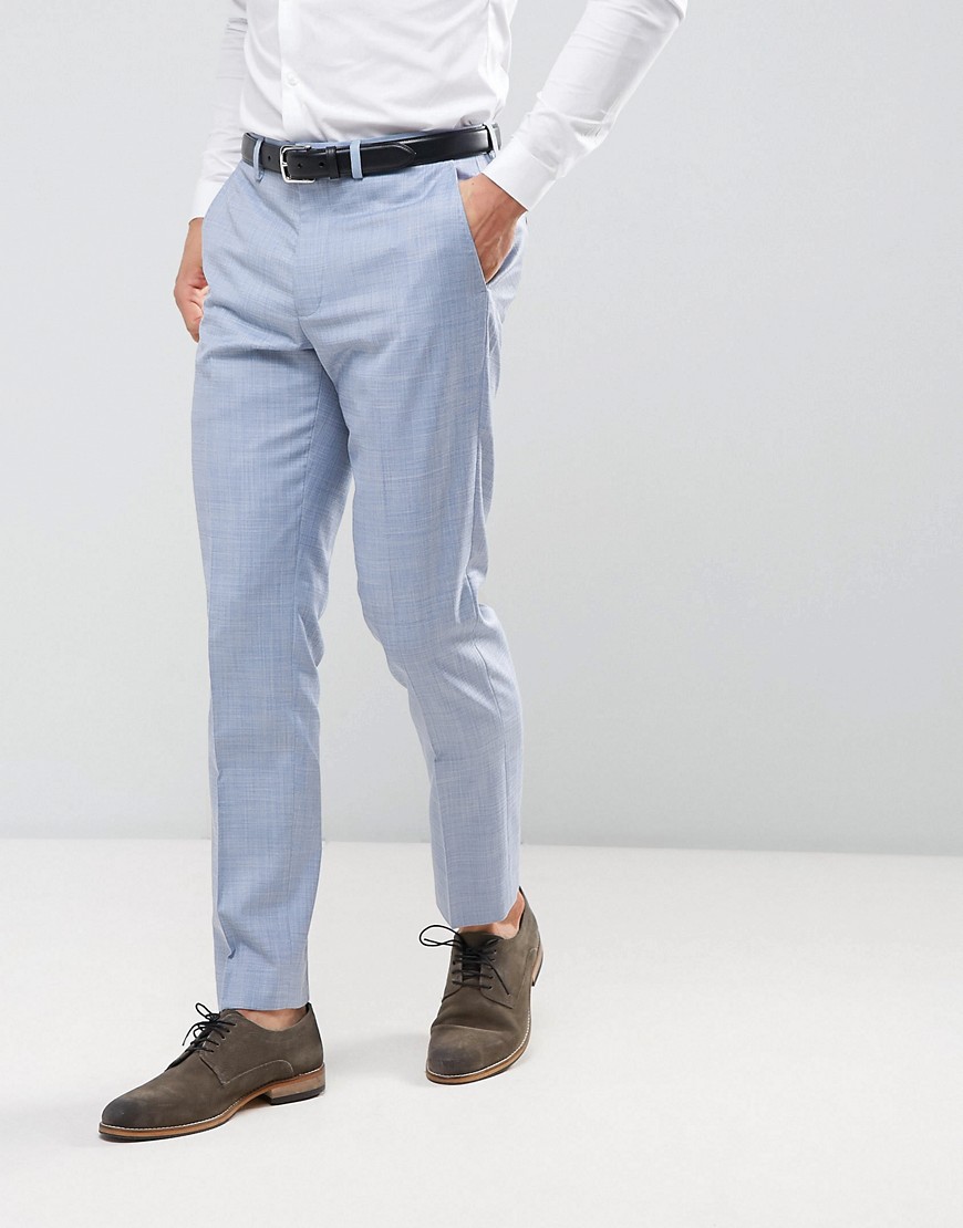 Burton Menswear – blå habitbukser i smal pasform