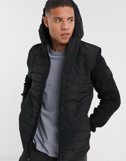 Burton Menswear black jacket with hood