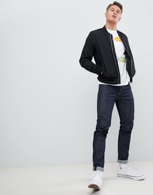 masser lækage kampagne Burton Menswear bomber jacket in black | ASOS