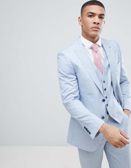 Burton Menswear - Bruiloft - Skinny colbert in lichtblauw