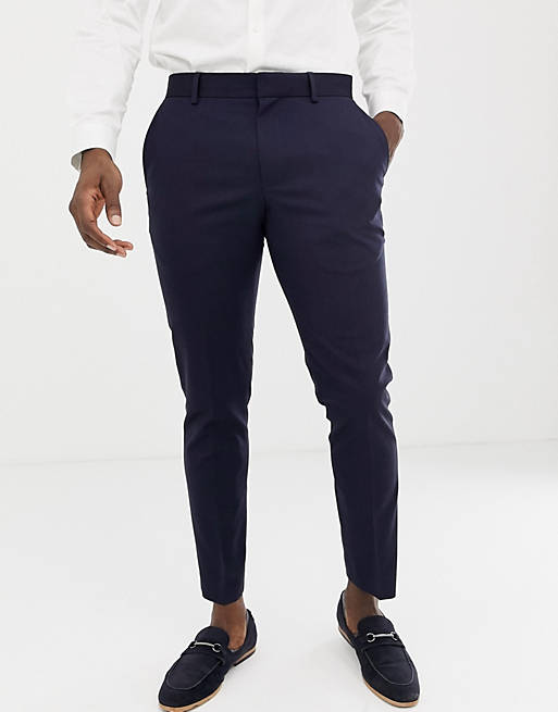 Burton Menswear - Bruiloft - Skinny-fit pantalon in marineblauw