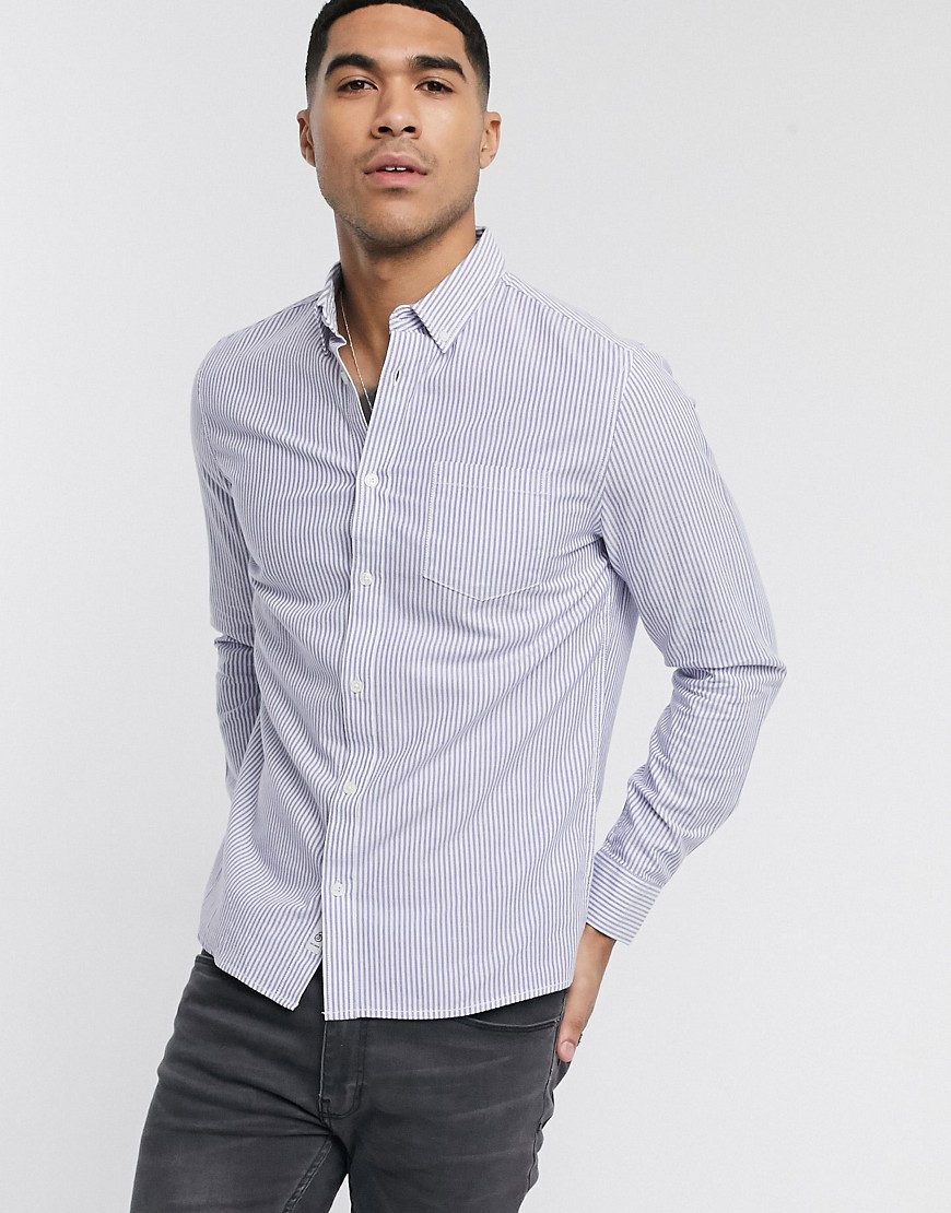 Burton Menswear - Camicia blu rigato