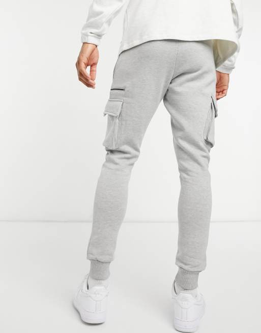 Burton Menswear cargo joggers in grey ASOS