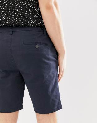 Burton Menswear chino shorts in navy | ASOS