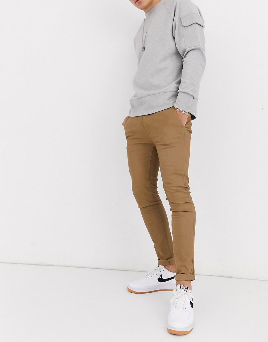 Burton Menswear - Chino super skinny color cuoio