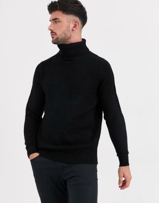 black chunky roll neck