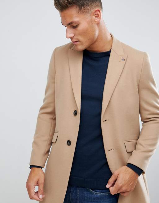 Burton menswear coat in 2025 faux wool in camel