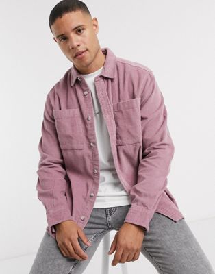 Burton Menswear - Corduroy overhemd in roze