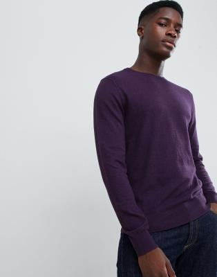 Mens purple cheap crew neck jumper