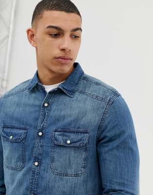 burtons denim shirt