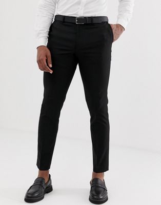 Burton Menswear – Enge Anzughose in Schwarz