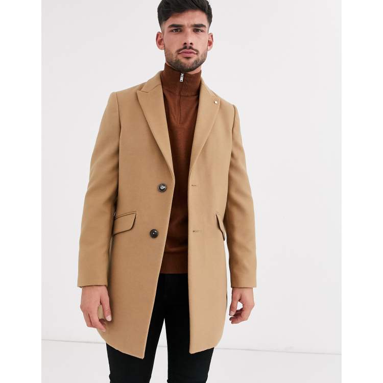 Burton menswear coat in 2025 faux wool in camel