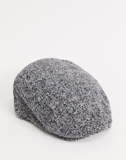 Burton Menswear flat cap in grey