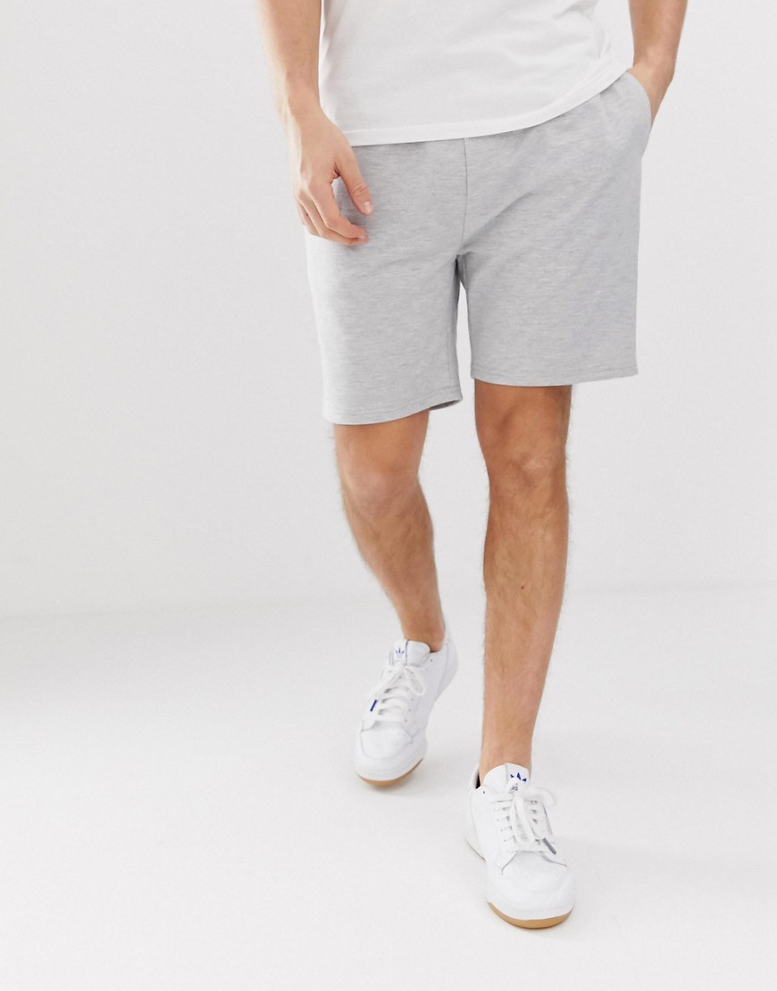 Burton Menswear – Gråmelerade jersey-shorts