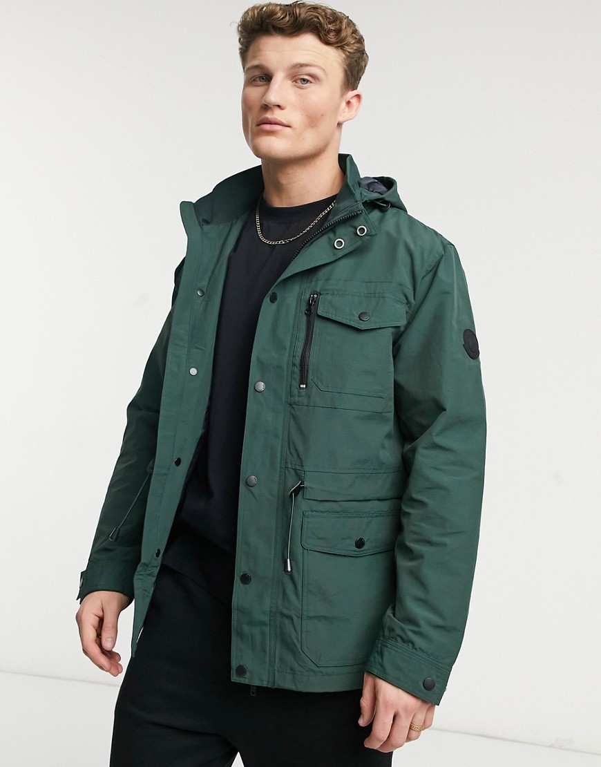 Burton Menswear – Grön kort parkas-Blå