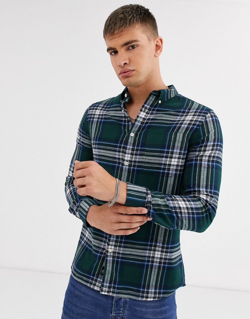 Burton Menswear – Grönrutig skjorta