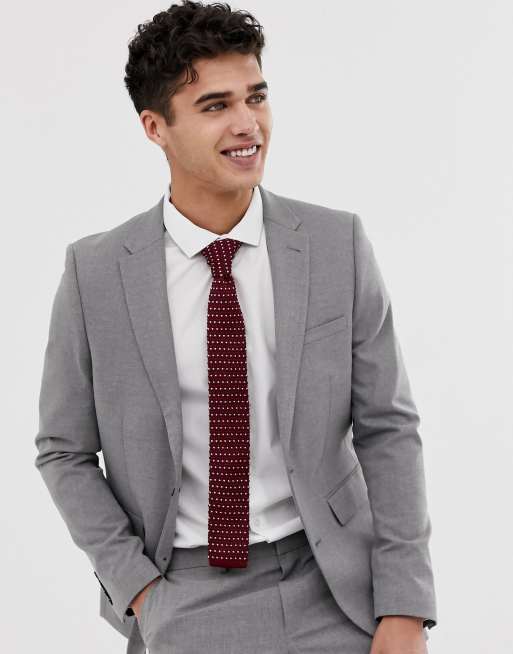  Burton Menswear – Jasnoszary garnitur o obcisłym kroju, 2 z 2