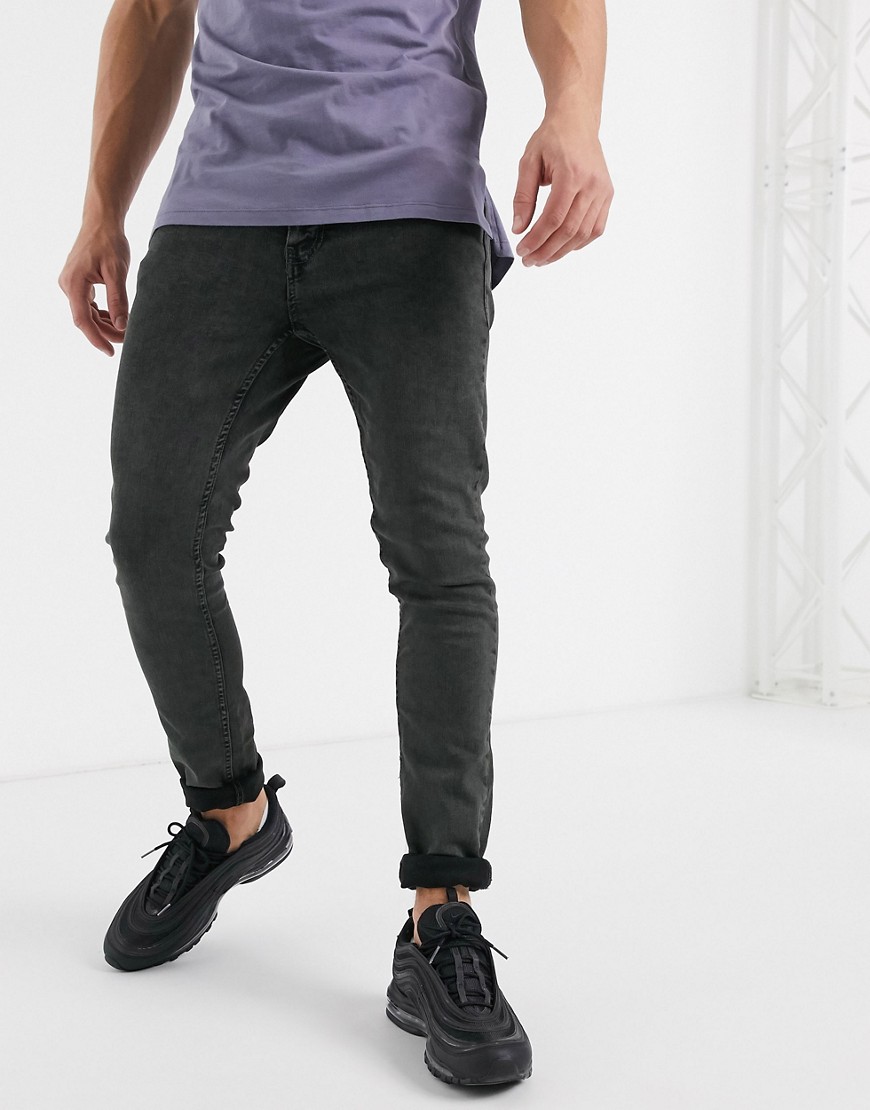 Burton Menswear - Jeans skinny lavaggio kaki-Verde