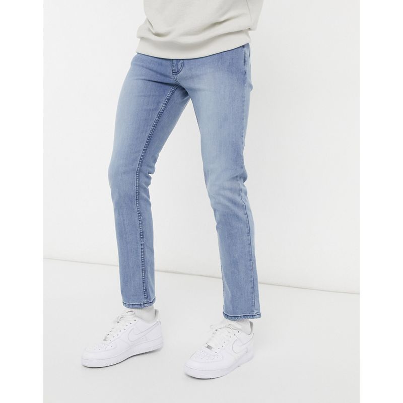 Jeans Uomo Burton Menswear - Jeans slim lavaggio blu slavato