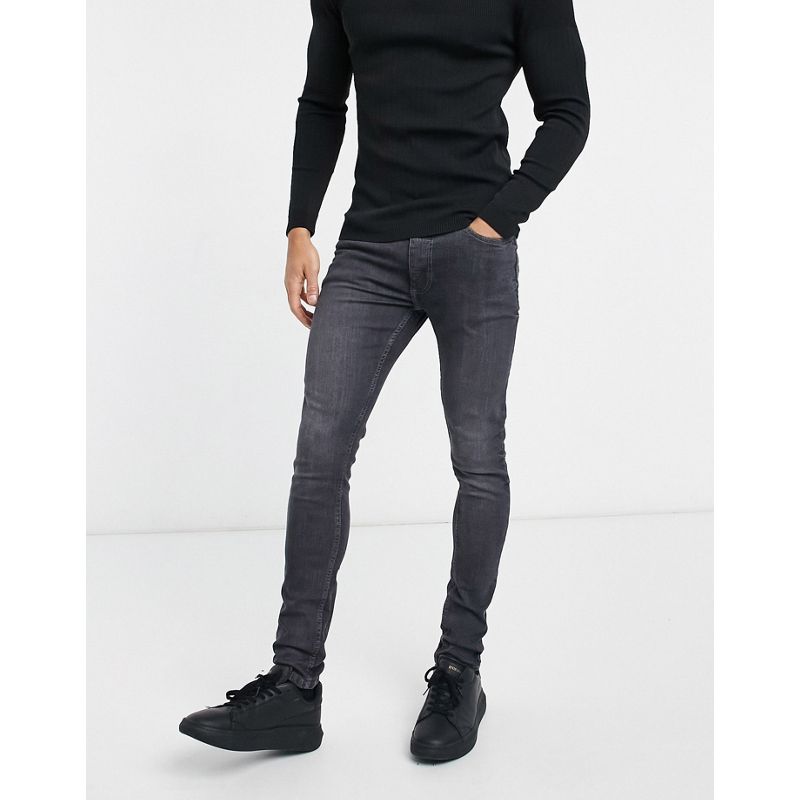 Jeans KoCno Burton Menswear - Jeans super skinny nero slavato