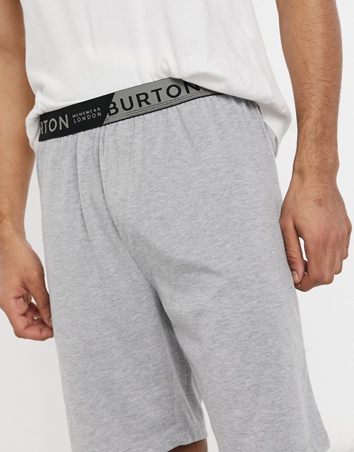 Burton Menswear jersey short in grey