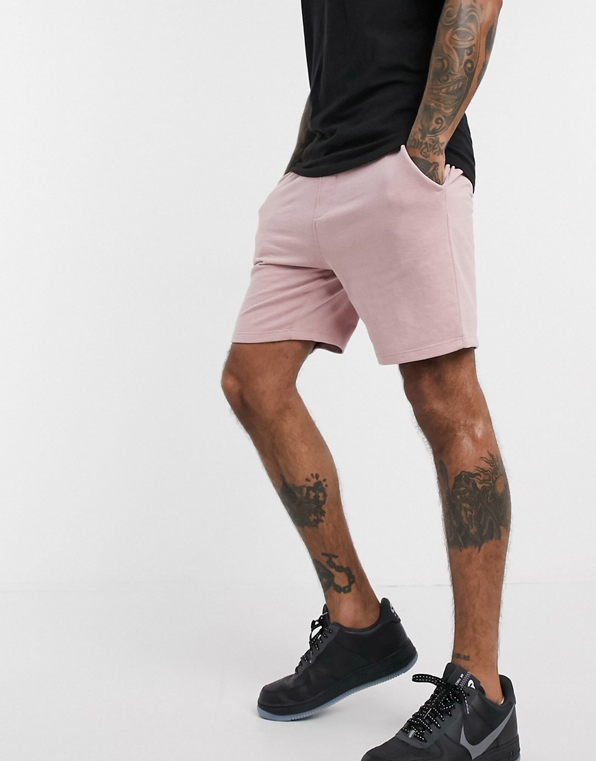 Burton Menswear - Jersey short in roze