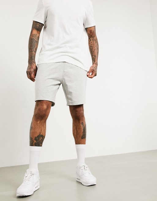 Burton Menswear jersey shorts in grey