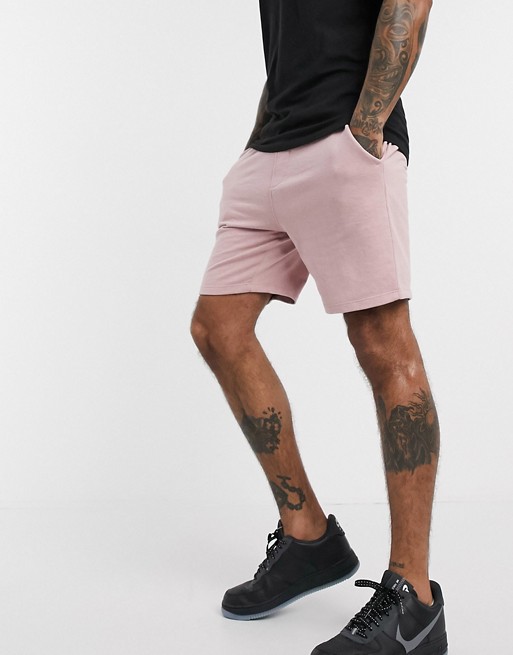 Burton Menswear jersey shorts in pink
