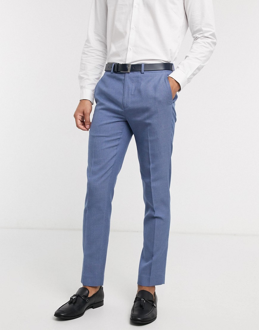 Burton Menswear – Ljusblå kostymbyxor med smal passform