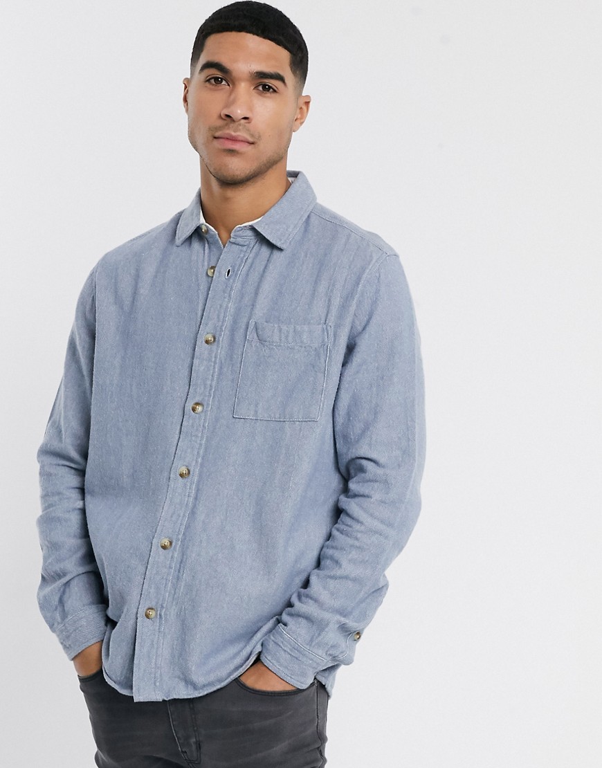 Burton Menswear – Ljusblå overshirt