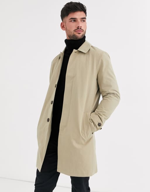 Burton Menswear mac in camel | ASOS