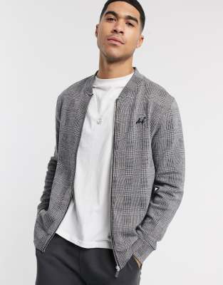 check bomber jacket mens