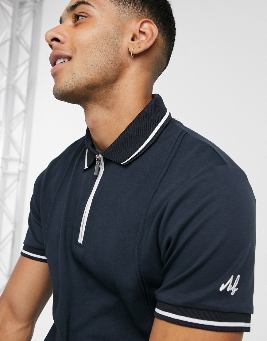 Burton Menswear - MB Collection - Poloshirt in marineblauw