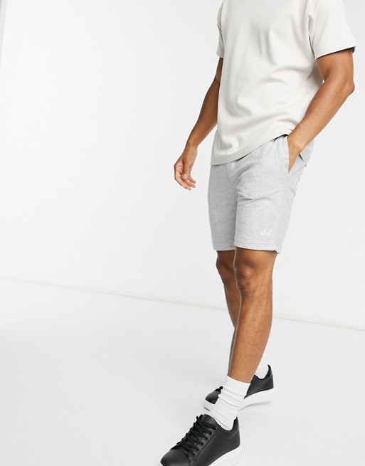Burton Menswear MB Collection towelling shorts in grey