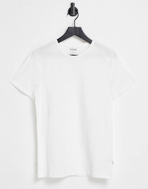 Burton Menswear muscle crew neck t-shirt in white