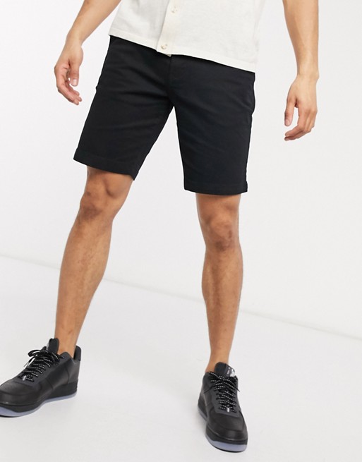 Burton Menswear organic chino shorts in black