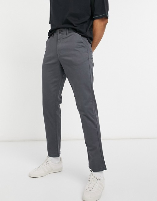 Burton Menswear organic cotton skinny chinos in grey
