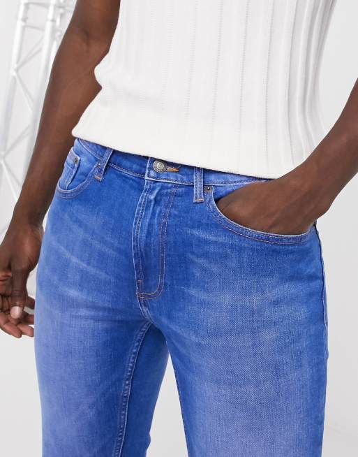 Burton Menswear original slim fit jeans in bright blue - MBLUE, 3 of 4
