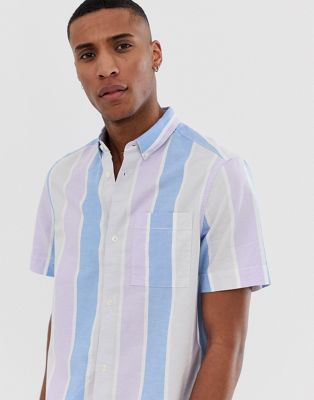 Burton Menswear - Overhemd met pastelblauwe strepen