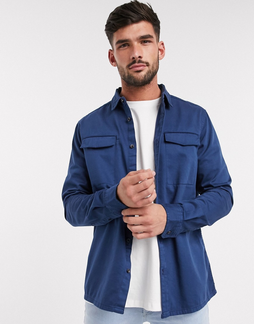 Burton Menswear overshirt in blue