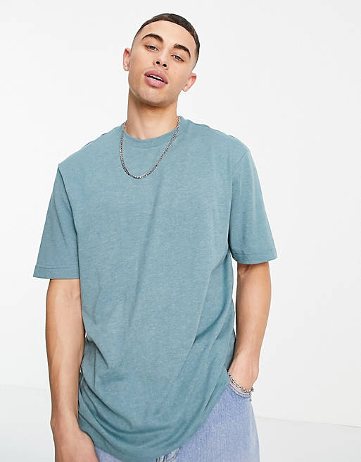 Burton Menswear oversized t-shirt in duck egg blue
