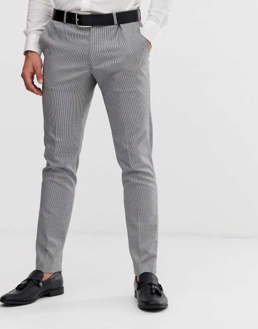 Burton Menswear - Geruit kostuum in zwart, 3 van 4